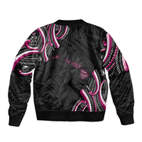 Traditional Art Hawaiian Kakau Tattoos Bomber Jacket Pink Color LT03 - Polynesian Pride
