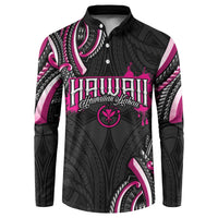 Traditional Art Hawaiian Kakau Tattoos Button Sweatshirt Pink Color LT03 Pink - Polynesian Pride