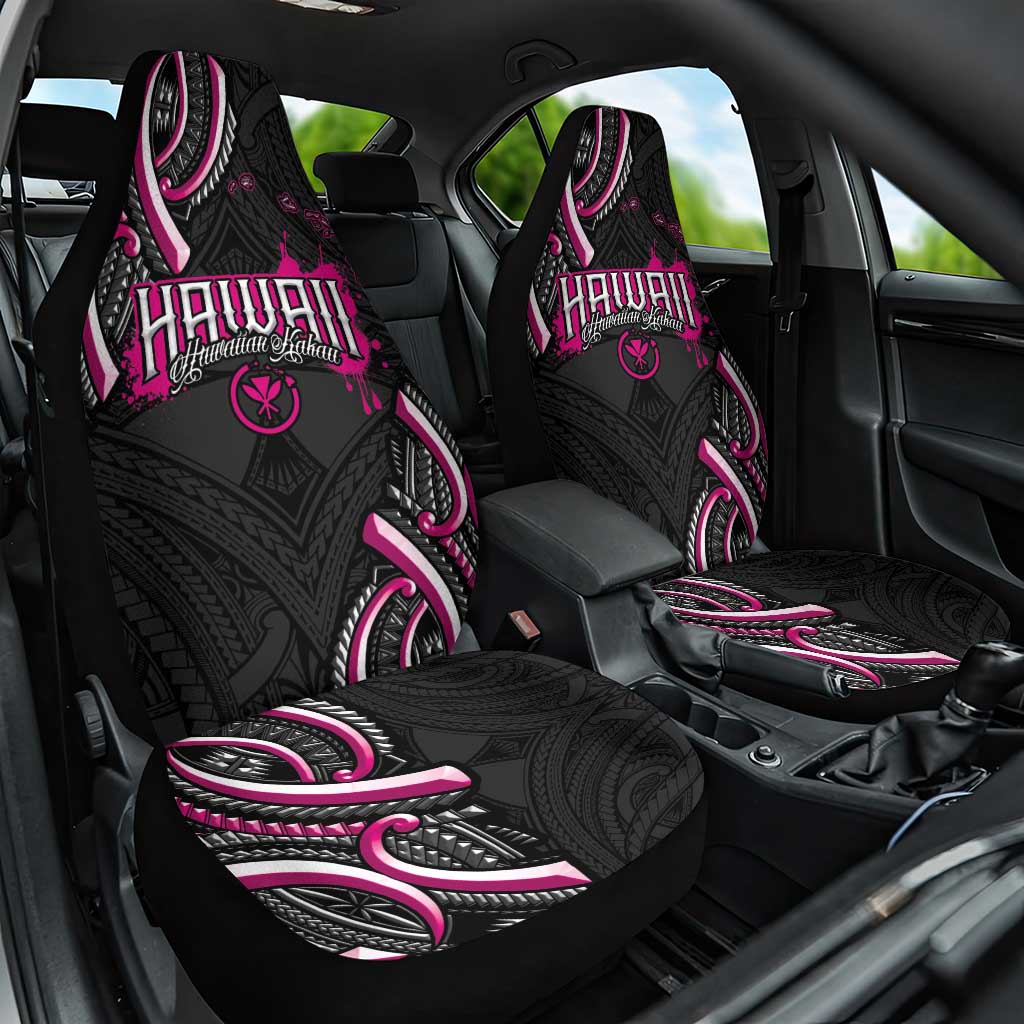 Traditional Art Hawaiian Kakau Tattoos Car Seat Cover Pink Color LT03 One Size Pink - Polynesian Pride