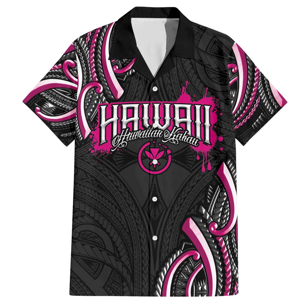 Traditional Art Hawaiian Kakau Tattoos Hawaiian Shirt Pink Color LT03 Pink - Polynesian Pride