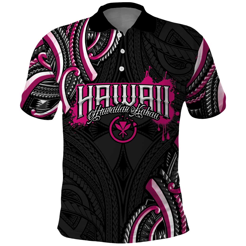 Traditional Art Hawaiian Kakau Tattoos Polo Shirt Pink Color LT03 Pink - Polynesian Pride