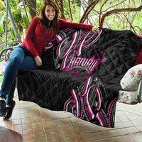 Traditional Art Hawaiian Kakau Tattoos Quilt Pink Color LT03 - Polynesian Pride