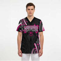 Traditional Art Hawaiian Kakau Tattoos Scrub Top Pink Color LT03 - Polynesian Pride