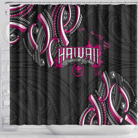 Traditional Art Hawaiian Kakau Tattoos Shower Curtain Pink Color LT03 - Polynesian Pride