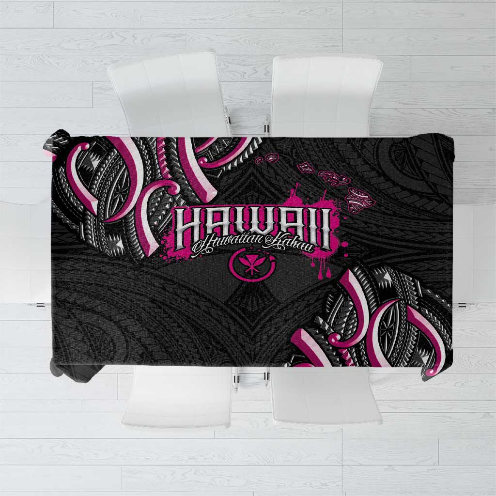 Traditional Art Hawaiian Kakau Tattoos Tablecloth Pink Color LT03 Pink - Polynesian Pride