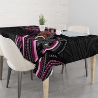 Traditional Art Hawaiian Kakau Tattoos Tablecloth Pink Color LT03 - Polynesian Pride