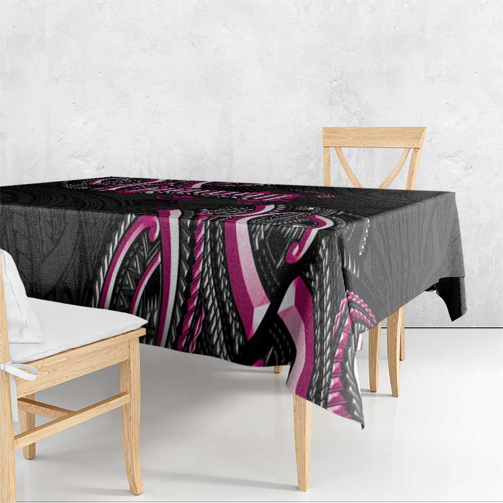 Traditional Art Hawaiian Kakau Tattoos Tablecloth Pink Color LT03 - Polynesian Pride