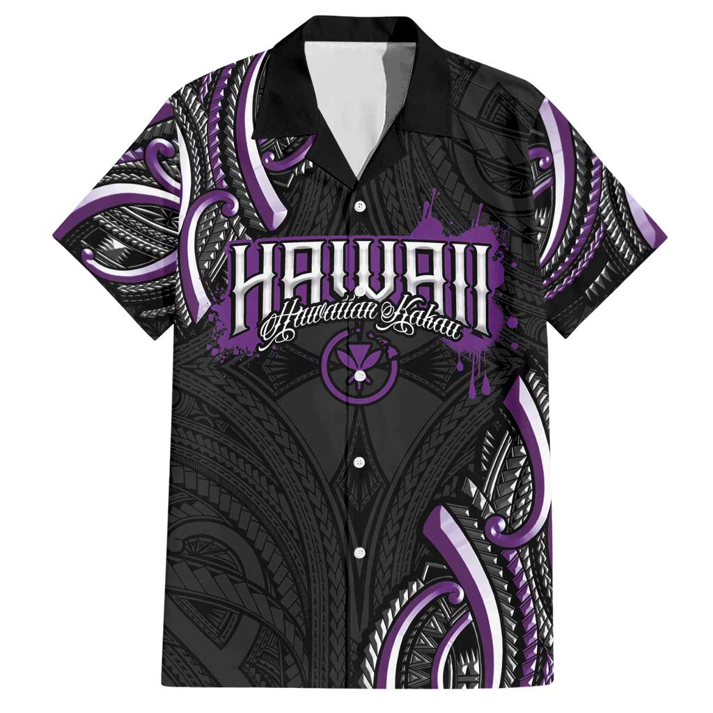 Traditional Art Hawaiian Kakau Tattoos Hawaiian Shirt Purple Color LT03 Purple - Polynesian Pride