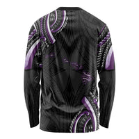 Traditional Art Hawaiian Kakau Tattoos Long Sleeve Shirt Purple Color LT03 - Polynesian Pride
