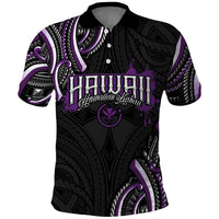 Traditional Art Hawaiian Kakau Tattoos Polo Shirt Purple Color LT03 Purple - Polynesian Pride