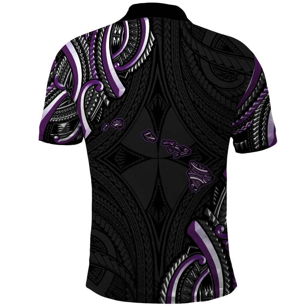 Traditional Art Hawaiian Kakau Tattoos Polo Shirt Purple Color LT03 - Polynesian Pride