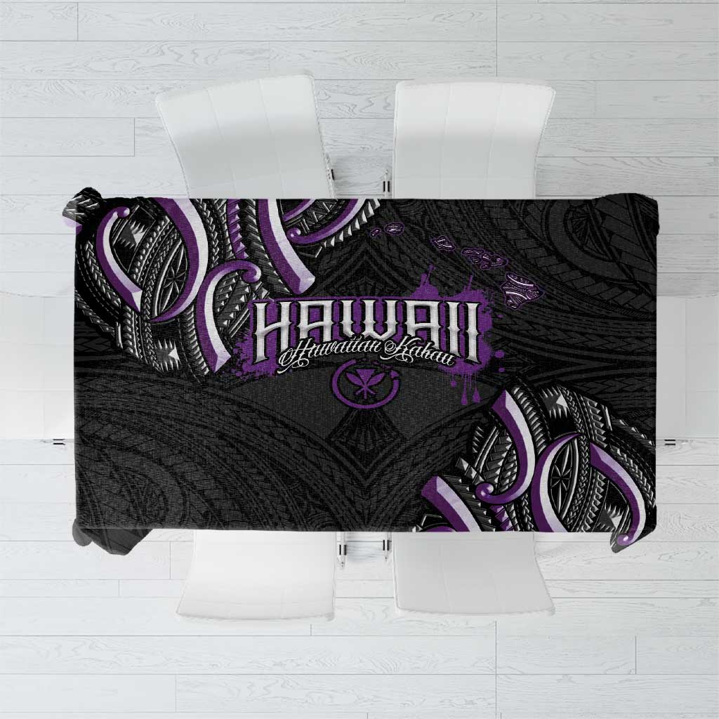Traditional Art Hawaiian Kakau Tattoos Tablecloth Purple Color LT03 Purple - Polynesian Pride