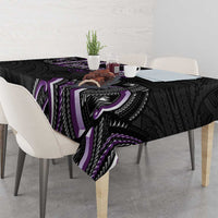 Traditional Art Hawaiian Kakau Tattoos Tablecloth Purple Color LT03 - Polynesian Pride