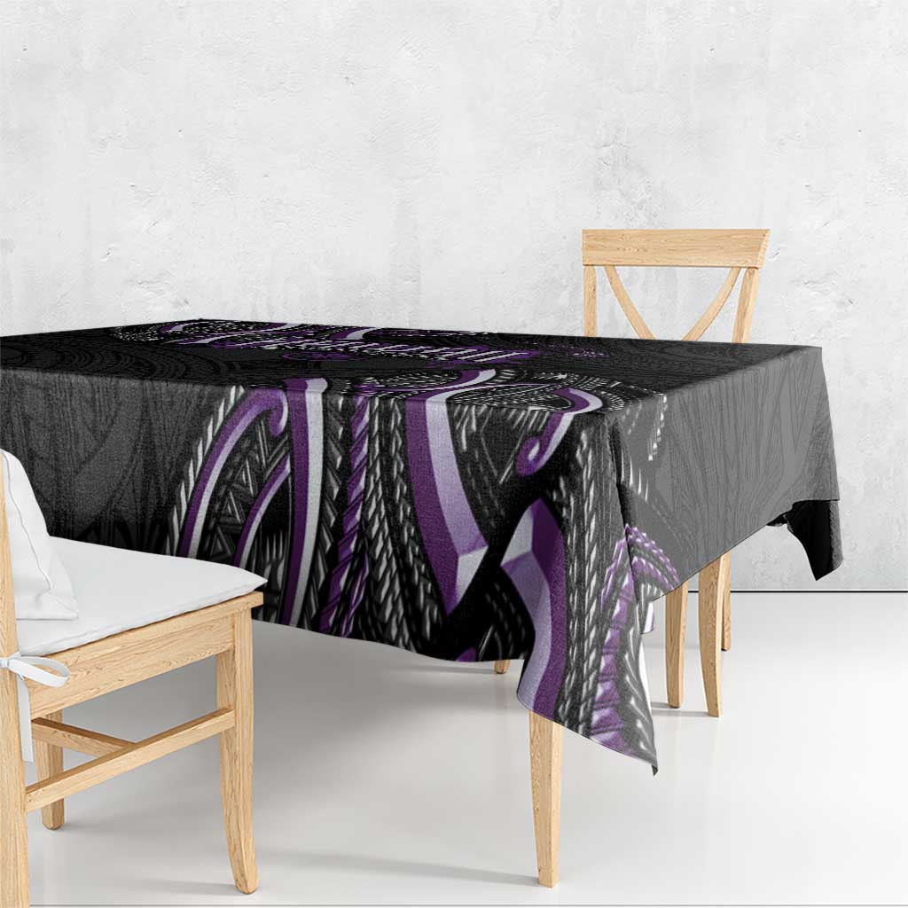 Traditional Art Hawaiian Kakau Tattoos Tablecloth Purple Color LT03 - Polynesian Pride