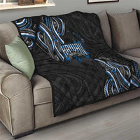 Traditional Art Hawaiian Kakau Tattoos Quilt Blue Color LT03 - Polynesian Pride