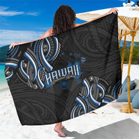 Traditional Art Hawaiian Kakau Tattoos Sarong Blue Color LT03 One Size 44 x 66 inches Blue - Polynesian Pride