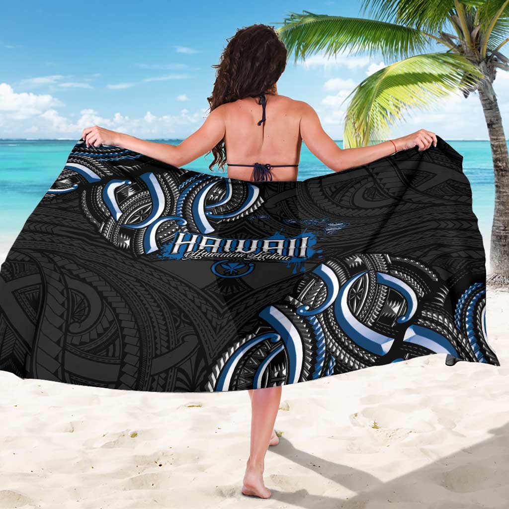 Traditional Art Hawaiian Kakau Tattoos Sarong Blue Color LT03 - Polynesian Pride