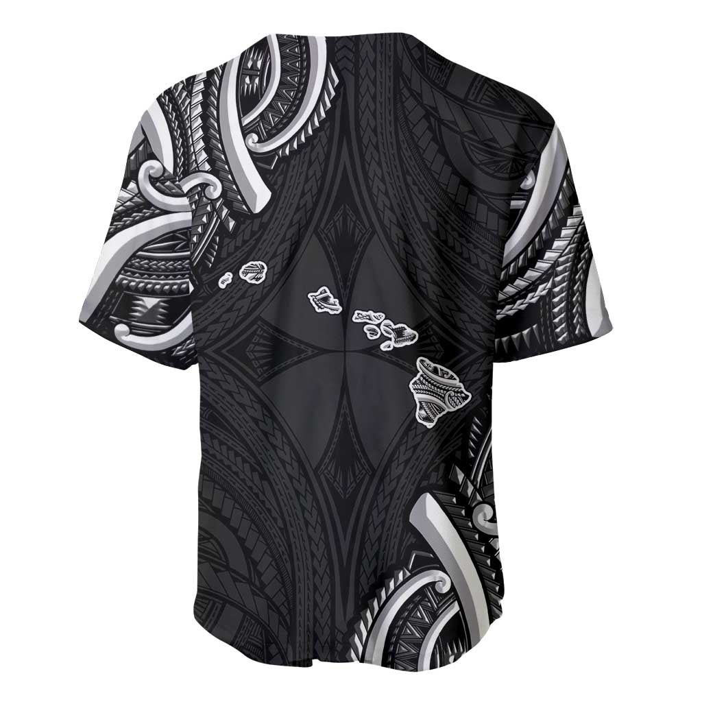 Traditional Art Hawaiian Kakau Tattoos Baseball Jersey White LT03 - Polynesian Pride