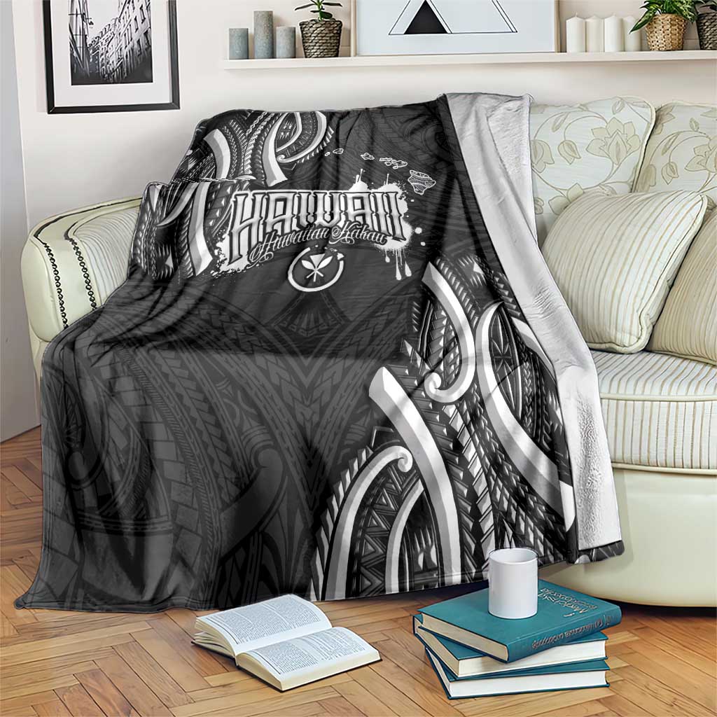 Traditional Art Hawaiian Kakau Tattoos Blanket White LT03 White - Polynesian Pride