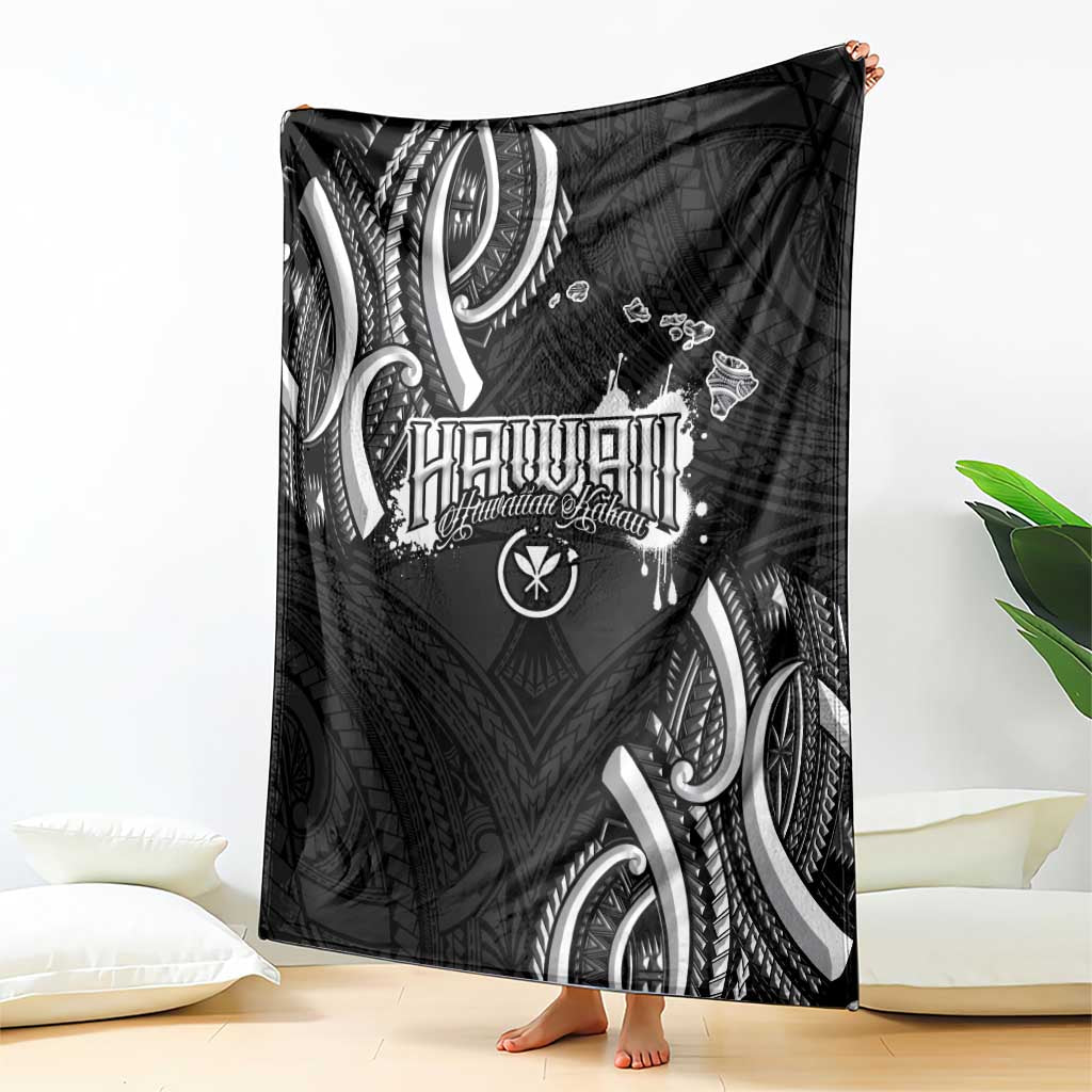 Traditional Art Hawaiian Kakau Tattoos Blanket White LT03 - Polynesian Pride