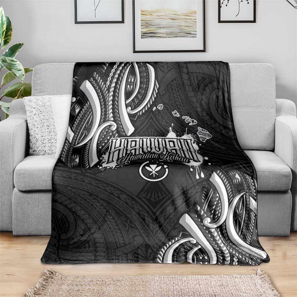 Traditional Art Hawaiian Kakau Tattoos Blanket White LT03 - Polynesian Pride