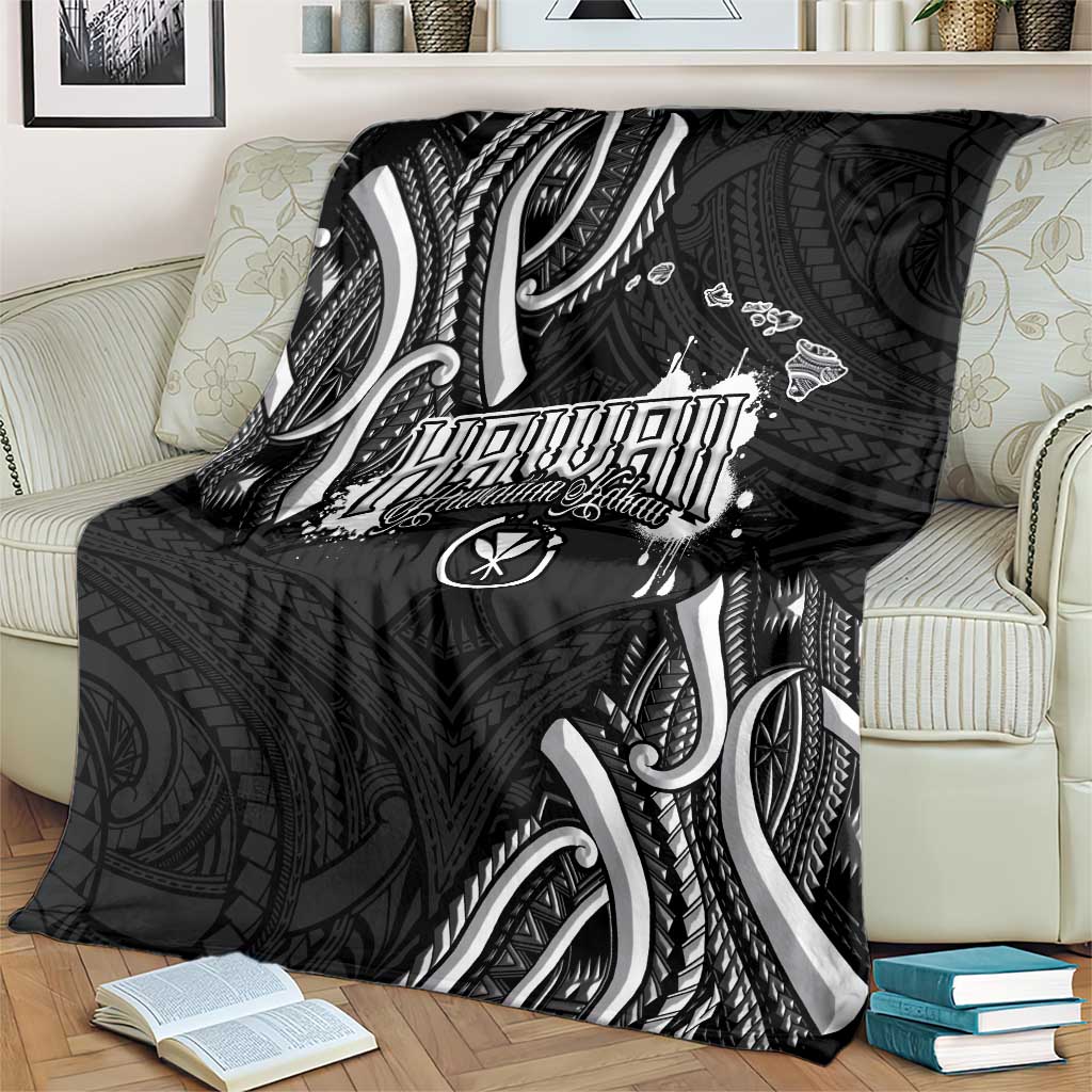 Traditional Art Hawaiian Kakau Tattoos Blanket White LT03 - Polynesian Pride