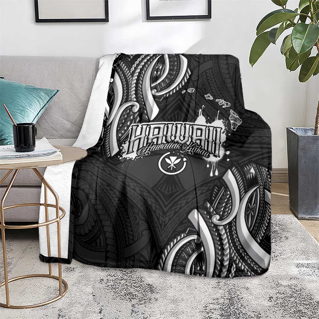 Traditional Art Hawaiian Kakau Tattoos Blanket White LT03 - Polynesian Pride