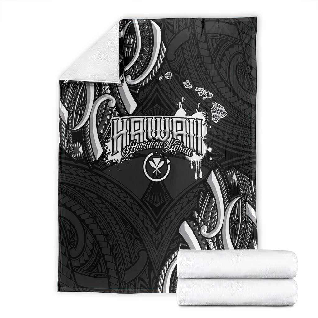 Traditional Art Hawaiian Kakau Tattoos Blanket White LT03 - Polynesian Pride
