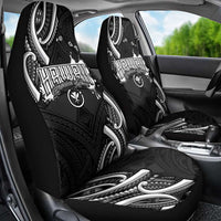 Traditional Art Hawaiian Kakau Tattoos Car Seat Cover White LT03 - Polynesian Pride