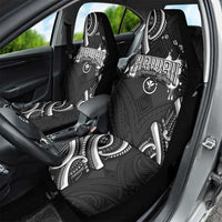 Traditional Art Hawaiian Kakau Tattoos Car Seat Cover White LT03 - Polynesian Pride
