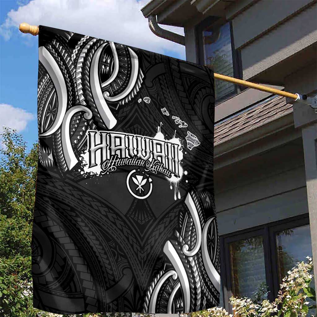 Traditional Art Hawaiian Kakau Tattoos Garden Flag White LT03 - Polynesian Pride