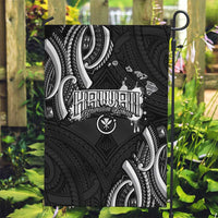 Traditional Art Hawaiian Kakau Tattoos Garden Flag White LT03 Garden Flag White - Polynesian Pride