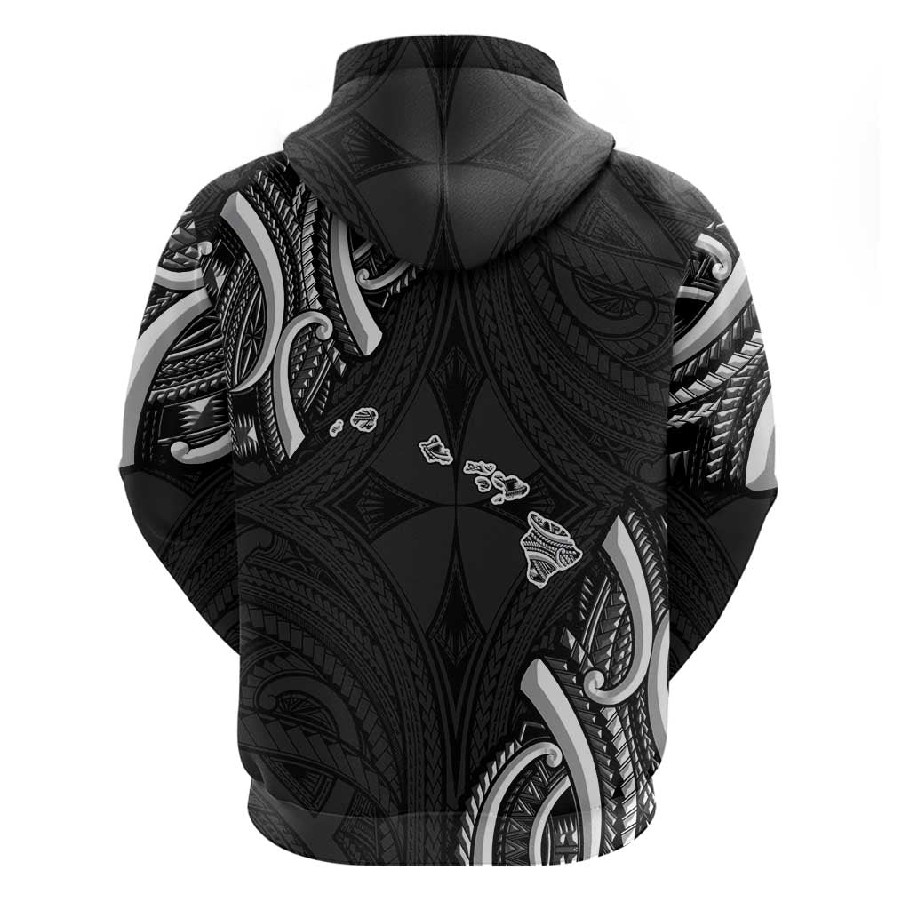 Traditional Art Hawaiian Kakau Tattoos Hoodie White LT03 - Polynesian Pride