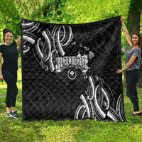 Traditional Art Hawaiian Kakau Tattoos Quilt White LT03 - Polynesian Pride