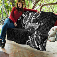 Traditional Art Hawaiian Kakau Tattoos Quilt White LT03 - Polynesian Pride