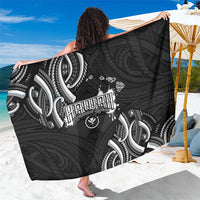 Traditional Art Hawaiian Kakau Tattoos Sarong White LT03 One Size 44 x 66 inches White - Polynesian Pride