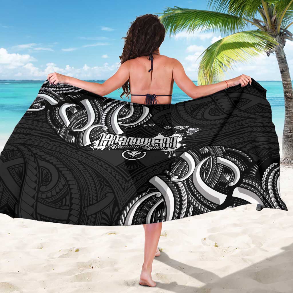 Traditional Art Hawaiian Kakau Tattoos Sarong White LT03 - Polynesian Pride