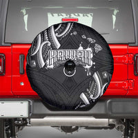 Traditional Art Hawaiian Kakau Tattoos Spare Tire Cover White LT03 - Polynesian Pride