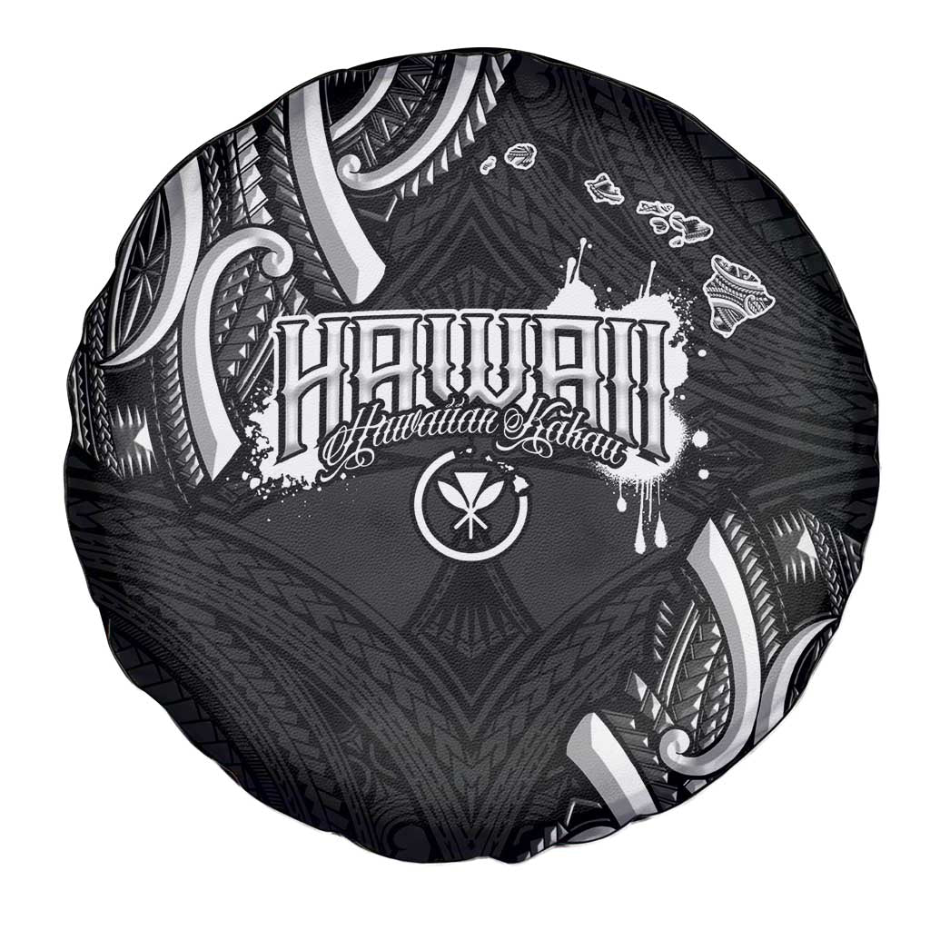 Traditional Art Hawaiian Kakau Tattoos Spare Tire Cover White LT03 - Polynesian Pride
