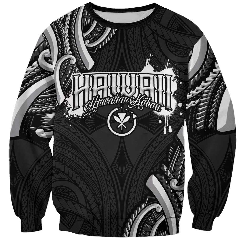 Traditional Art Hawaiian Kakau Tattoos Sweatshirt White LT03 Unisex White - Polynesian Pride