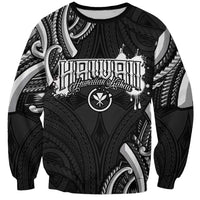 Traditional Art Hawaiian Kakau Tattoos Sweatshirt White LT03 Unisex White - Polynesian Pride