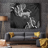 Traditional Art Hawaiian Kakau Tattoos Tapestry White LT03 White - Polynesian Pride