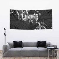 Traditional Art Hawaiian Kakau Tattoos Tapestry White LT03 - Polynesian Pride