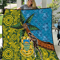Tuvalu and Australia Together Quilt Tapa Pattern and Aboriginal mix Culture LT03 Multicolor - Polynesian Pride