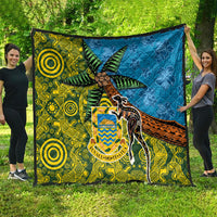 Tuvalu and Australia Together Quilt Tapa Pattern and Aboriginal mix Culture LT03 - Polynesian Pride