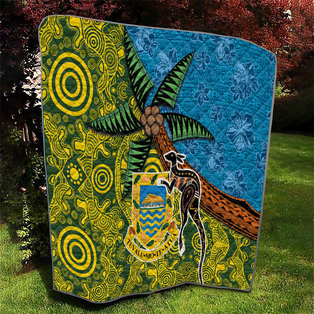 Tuvalu and Australia Together Quilt Tapa Pattern and Aboriginal mix Culture LT03 - Polynesian Pride