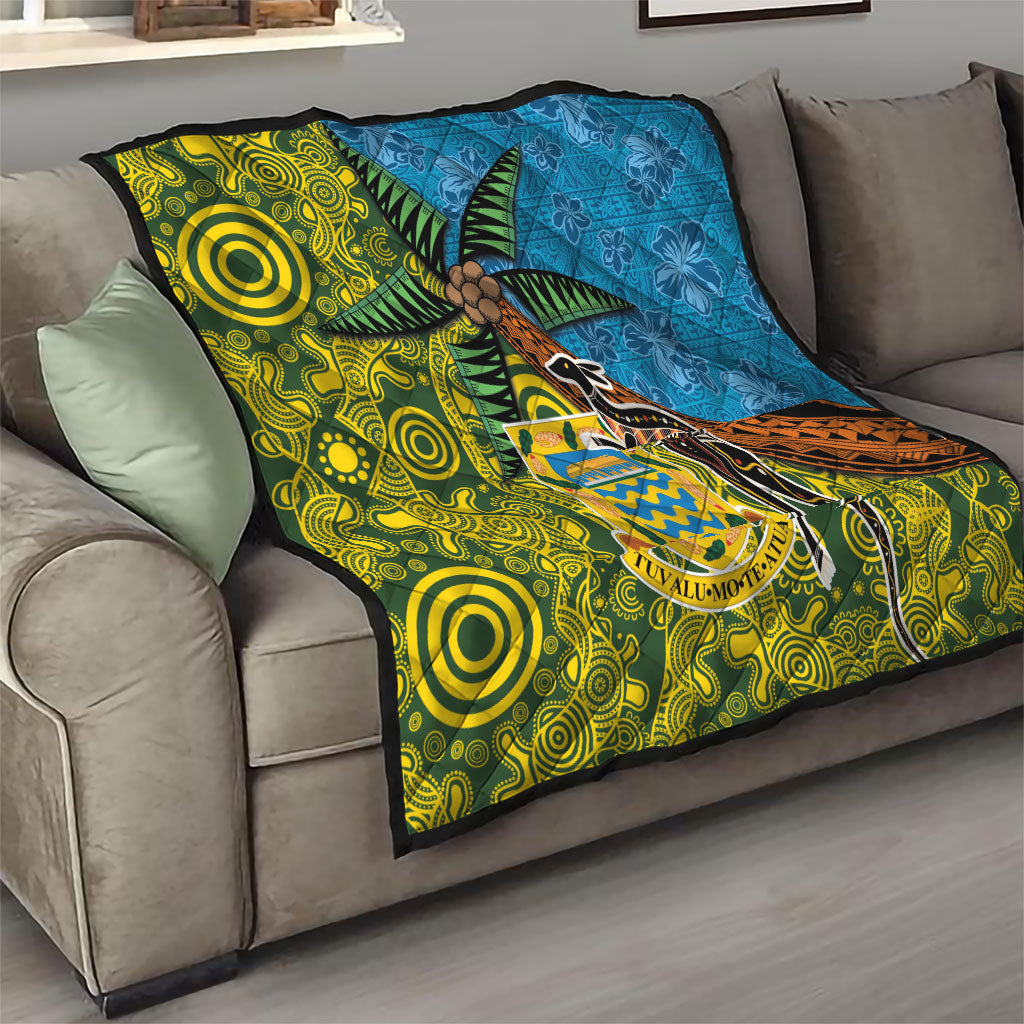Tuvalu and Australia Together Quilt Tapa Pattern and Aboriginal mix Culture LT03 - Polynesian Pride