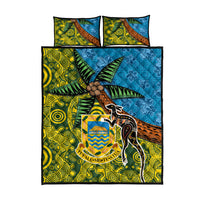Tuvalu and Australia Together Quilt Bed Set Tapa Pattern and Aboriginal mix Culture LT03 - Polynesian Pride