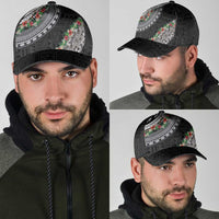 Fiji Hibiscus Classic Cap Tapa Masi Motifs with Tropical Plants LT03 - Polynesian Pride