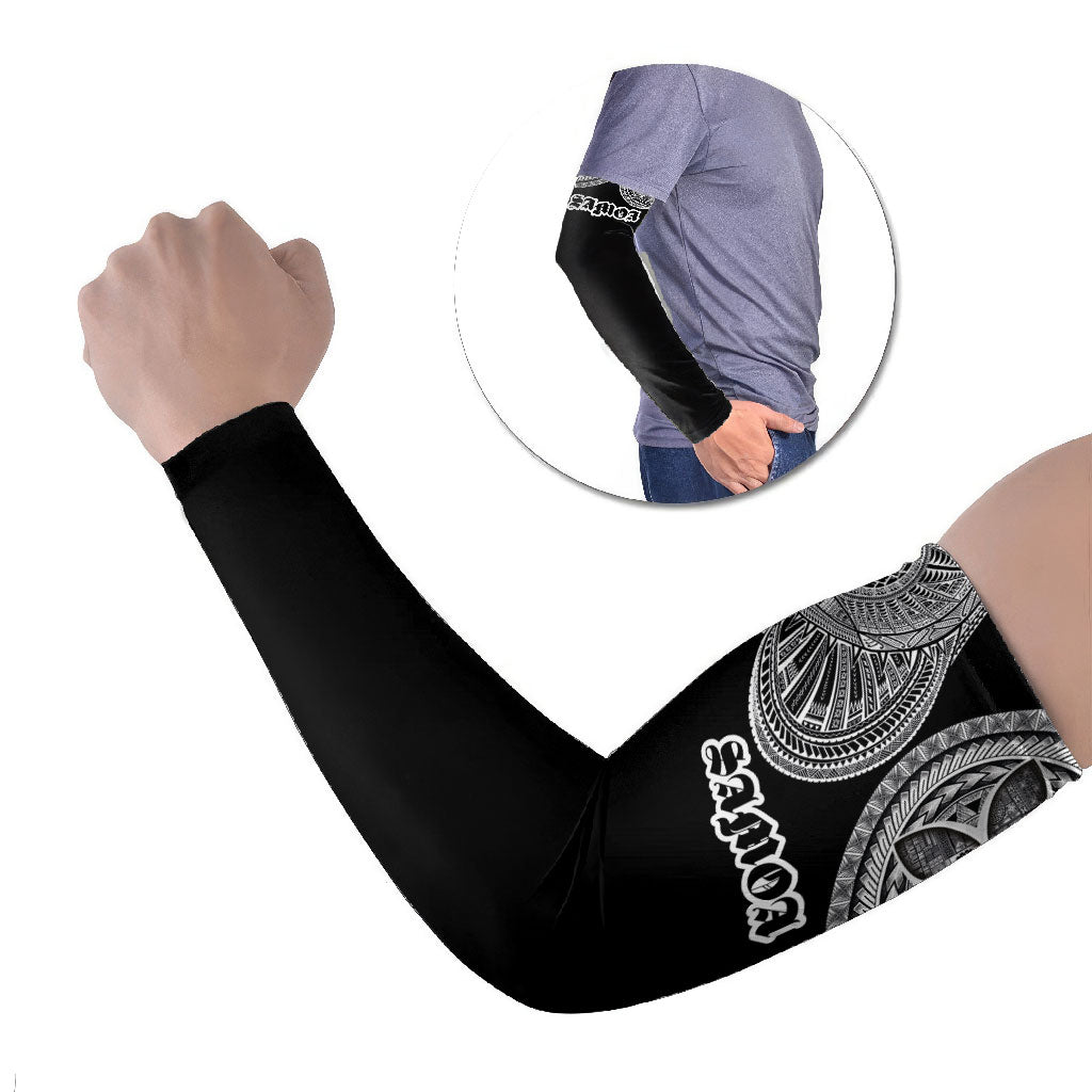 Samoa Traditional Tattoo Arm Sleeves Tribal Tatau Pattern LT03 Set of 2 Black - Polynesian Pride